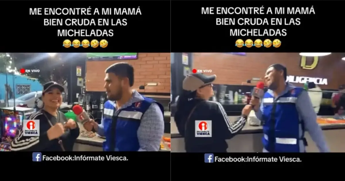 ¡Reportero se encuentra a su mamá en las micheladas! Video viral causa sensación en redes