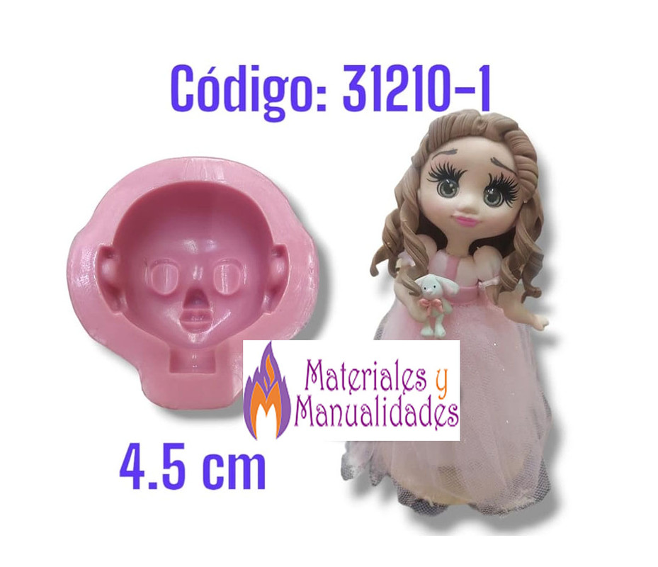 Molde para fomi cara Paulita chachetón y manualidad en pasta
