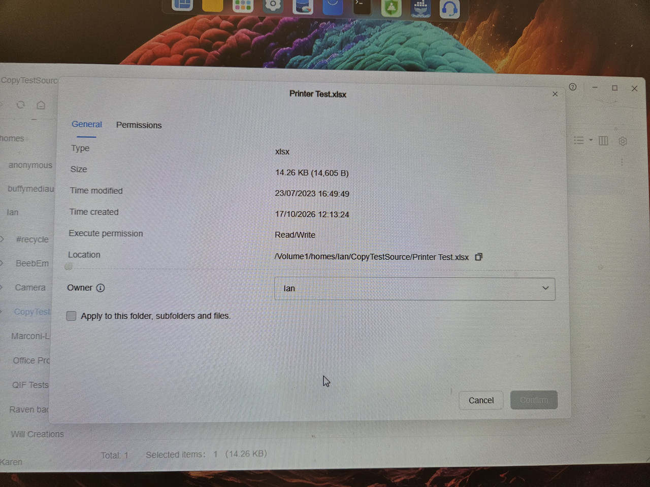 6 File Properties before copy