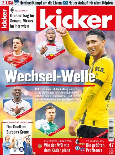Cover: Kicker Sport Magazin No 47 vom 08  Juni 2023