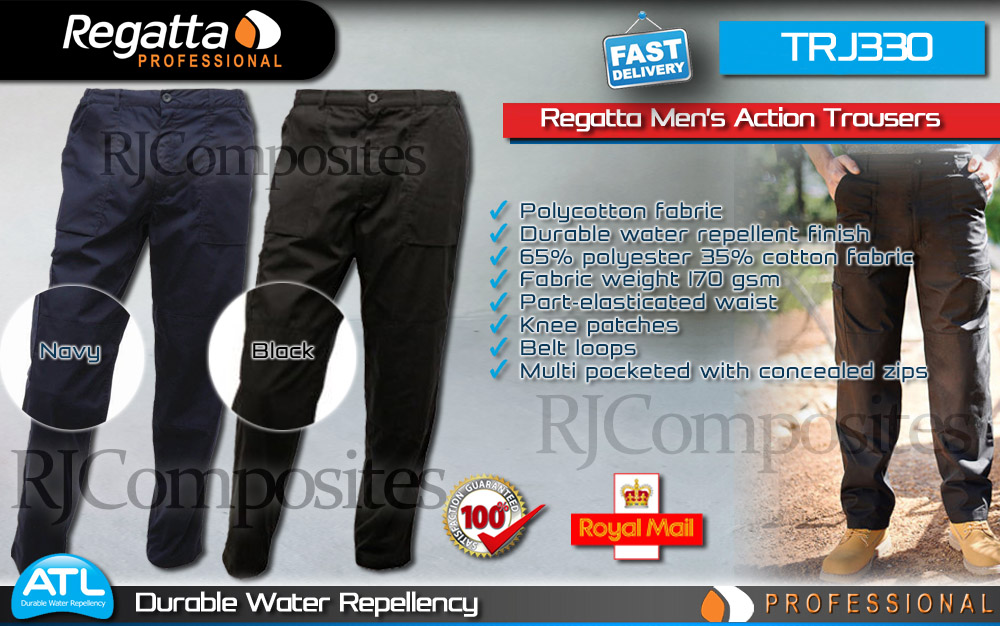 Regatta TRJ330 Water-Repellent Action Trousers