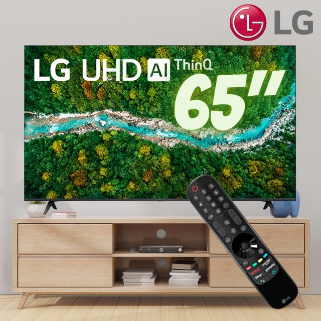 Smart TV LG LED 4K UHD 65″ com Inteligência Artificial ThinQ, Smart Magic, Google Alexa e Wi-Fi – 65UP7750PSB