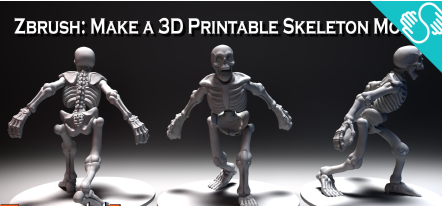 Sculpt a 3D printable Skeleton model in Zbrush