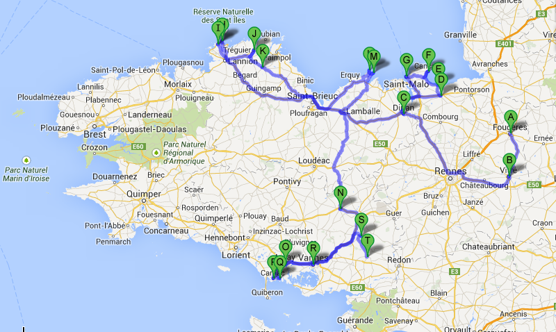 BRETAÑA - Diarios, Noticias y Tips - Itinerarios de 1 a 4 días (tip 1 de 3), Region-Francia (28)