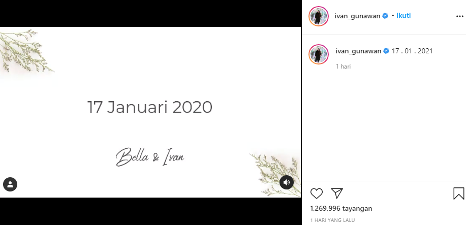 Ivan Gunawan memamerkan sebuah video dengan Bella Aprilia Sant