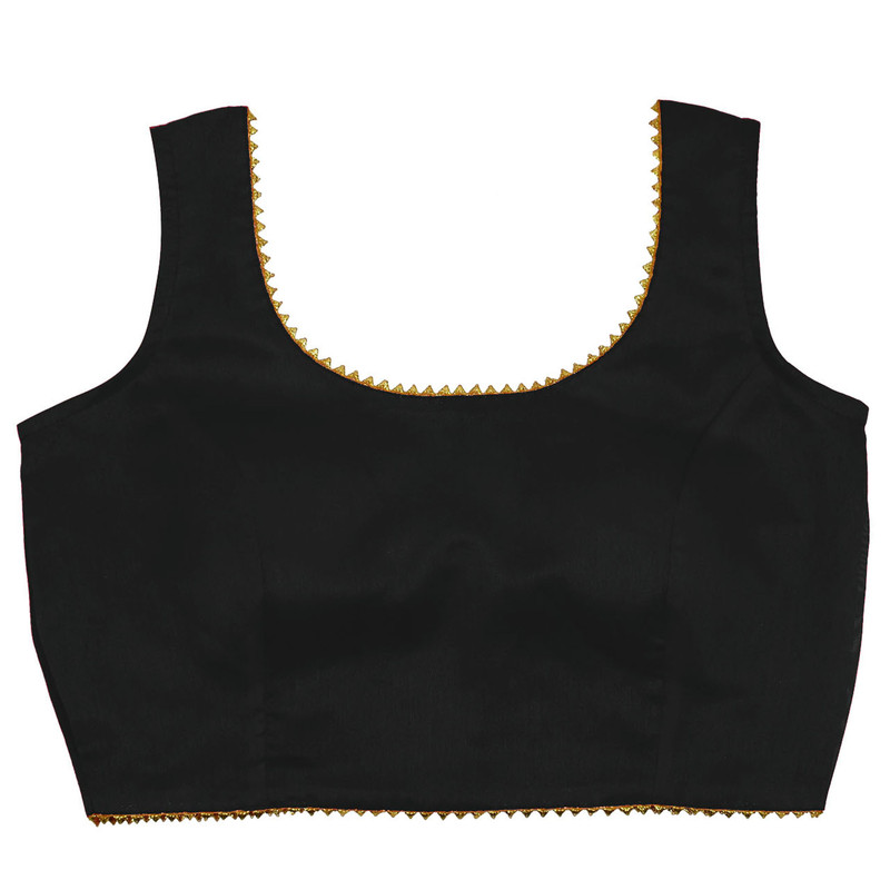 Women’s Sari Blouse With Gota Lace Designer Choli Padded Sticthed Crop Top Choli