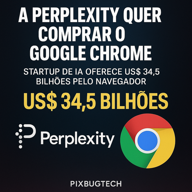 A oferta que pode reescrever a história da internet: Perplexity quer comprar o Google Chrome