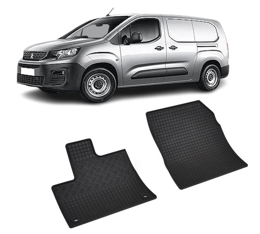Set 2 covorase Peugeot E-Partner 2M 2019-prezent, din cauciuc 100%, compatibile cu autoturismul PEUGEOT e-Partner