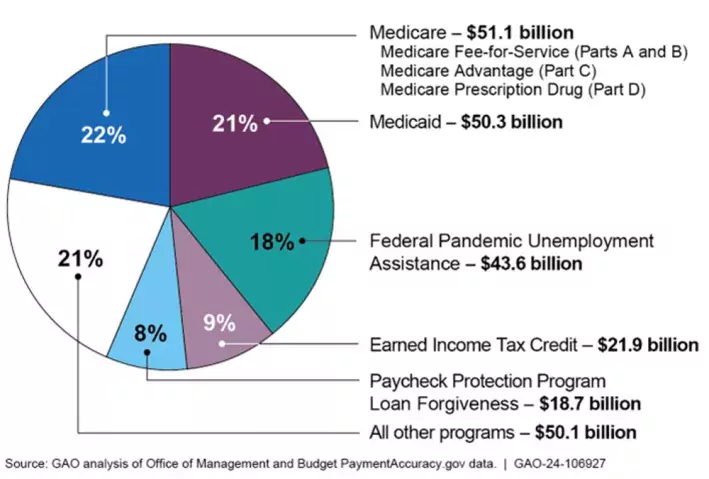 Improper payments pie chart FY 2023 published 2024.JPG