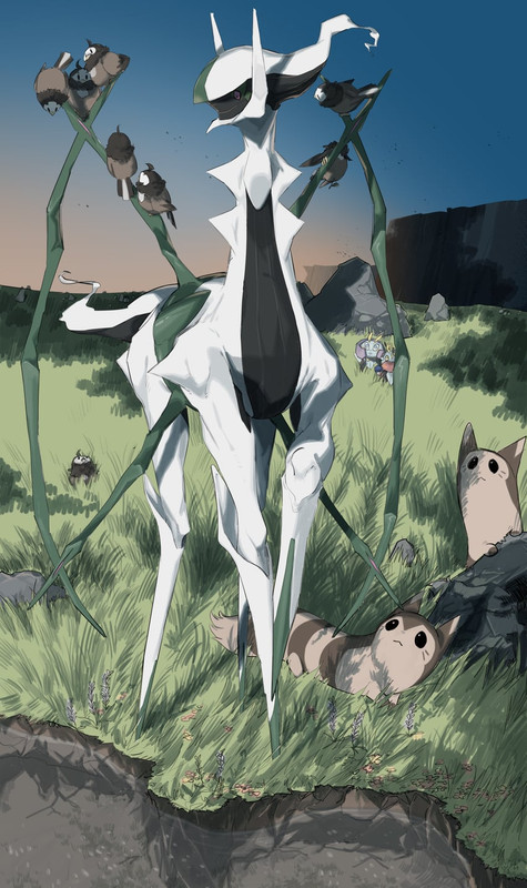 furret-arceus-starly-volbeat-illumise-an