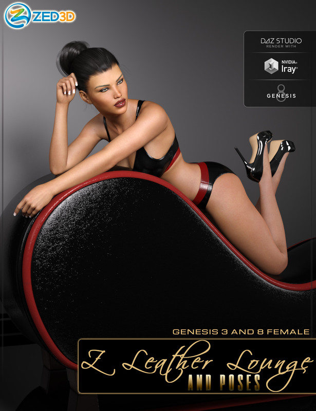 z leather lounge prop and poses for genesis 3 and 8 female 00 main daz3d