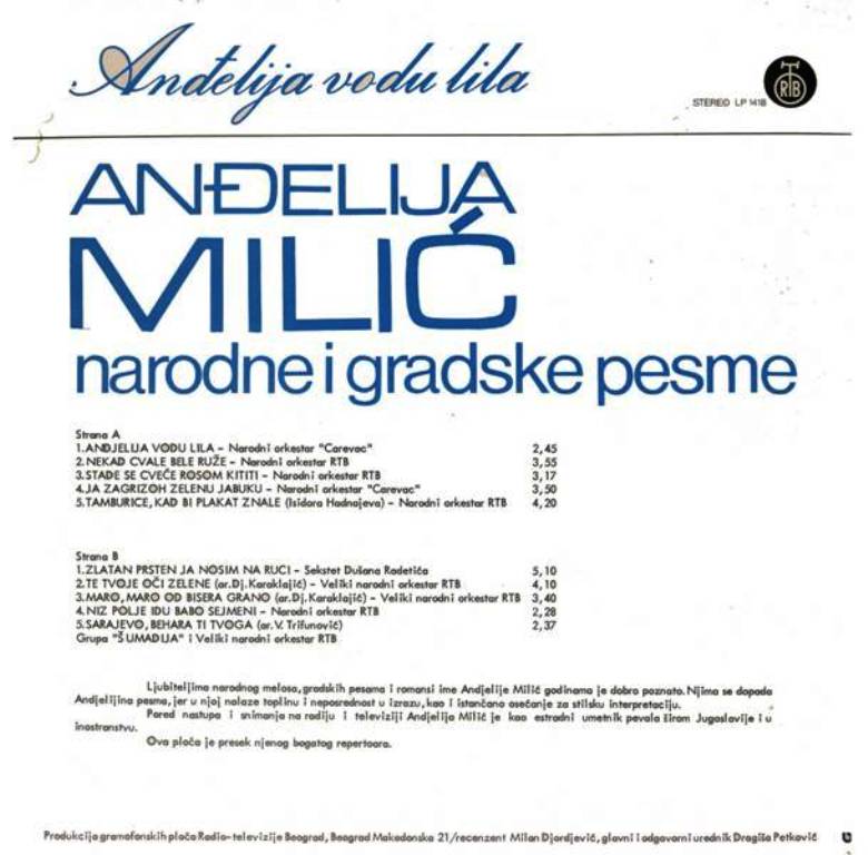 Andjelija Milic - 1976 - Zadnja