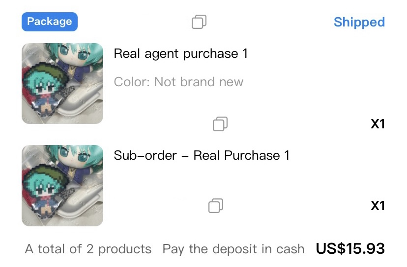 plushie shipped