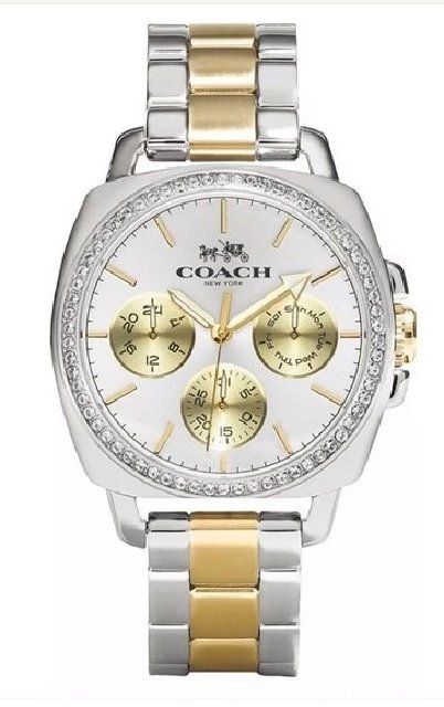 激安アウトレット通販 Coach Stainless Tone Two Dial Silver Boyfriend 14503132 デュエルマスターズ