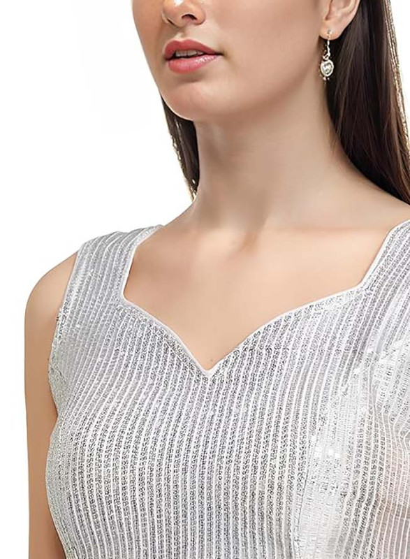 Women Georgette Blouse Sequin Work Full Sticth Sari Blouse Traditional Partywear - Picture 25 of 34