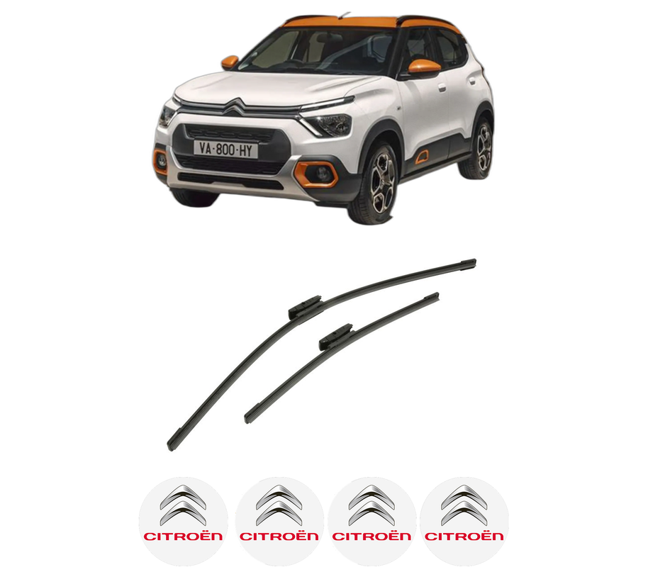 Set stergatoare auto CITROEN C3 ORIGIN III (SX) din 2024, pentru parbriz auto, 2 bucati, Bosch Aerotwin Multi, din cauciuc siliconat rezistent, 4 Stickere Auto CITROEN