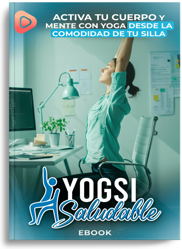 Persona haciendo yoga en silla