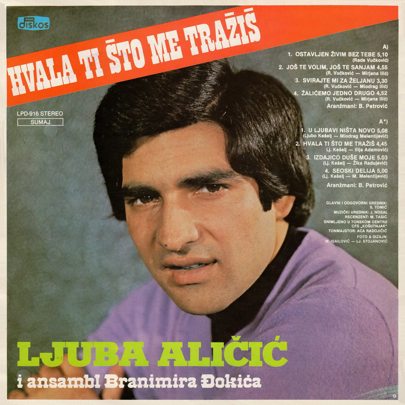 Ljuba Alicic 1981 lp - Zadnja