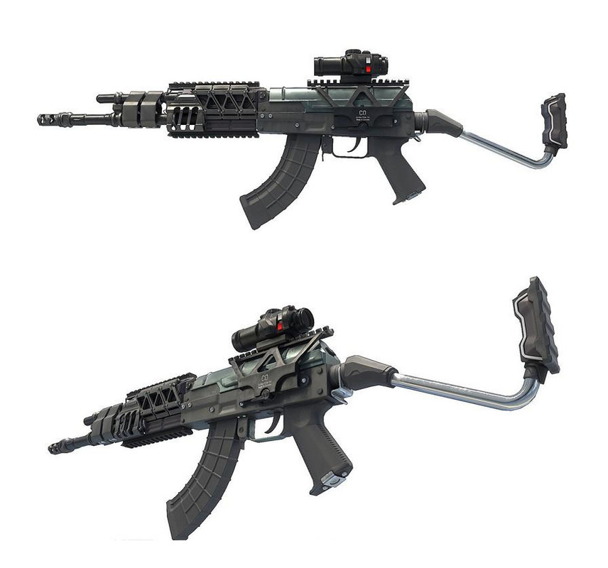 Futuristic AKM Rifle