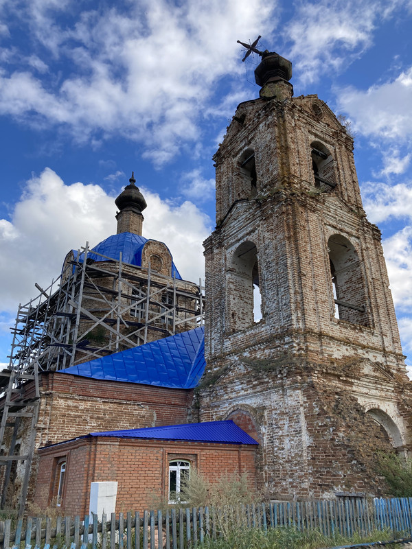 Ульяновская область - Румянцевская тектильная фабрика и церковь Михаила архангела 