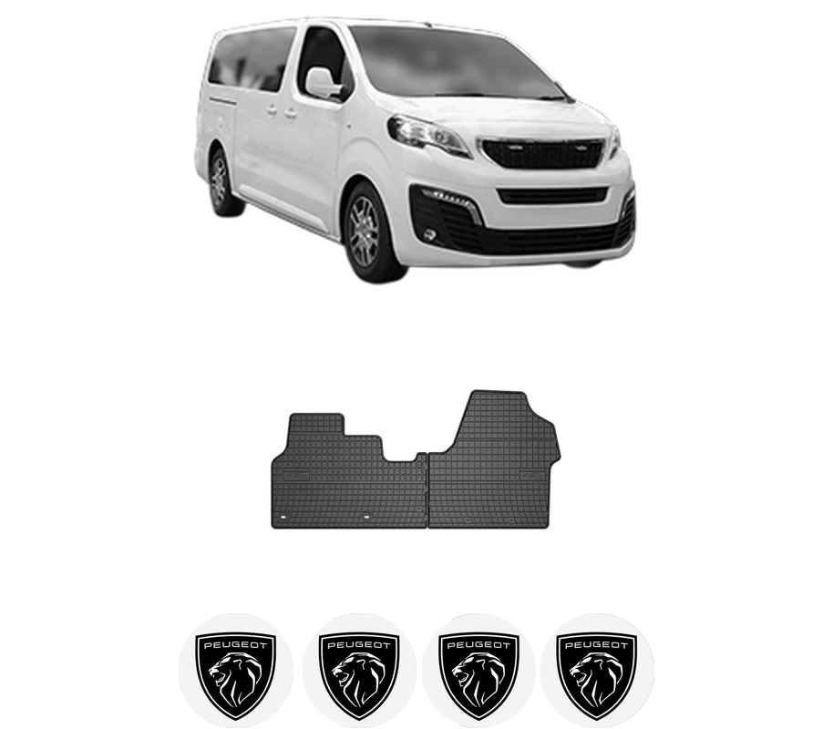 Set covorase presuri PEUGEOT EXPERT Bus (V_) din 2016-2023, auto, din cauciuc thermoplastic, 4 Stickere auto cu PEUGEOT