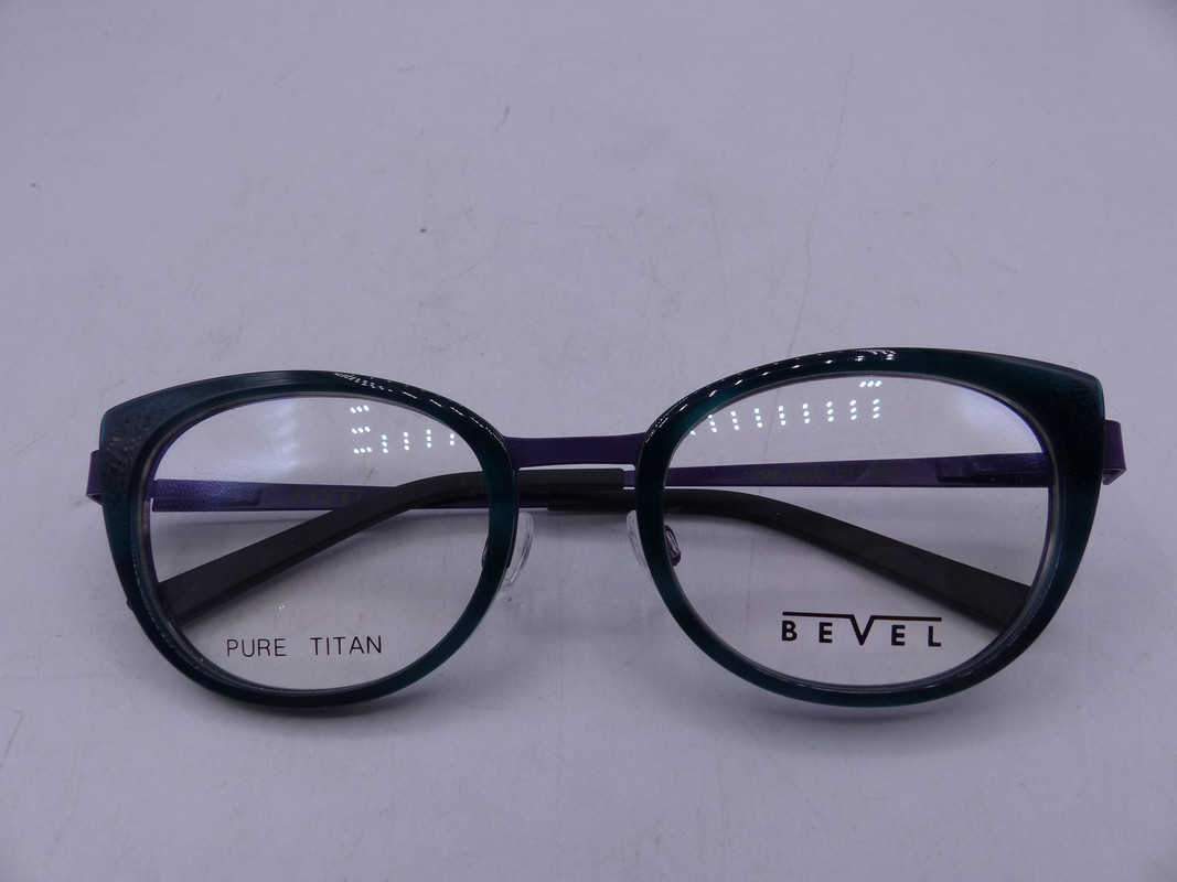 BEVEL 2550 AGNES EMERALD/SHARK SKIN WOMENS EYEGLASSES FRAMES SIZE 51-20-140