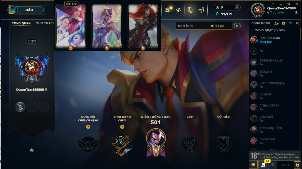 Acc LMHT # - Không Khung