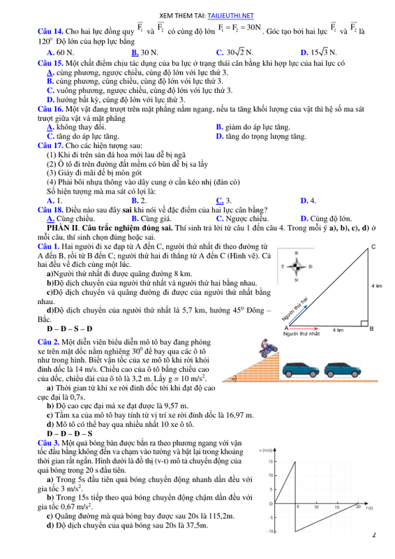 Hình ảnh minh họa bài tập Vật Lý 10 - 1