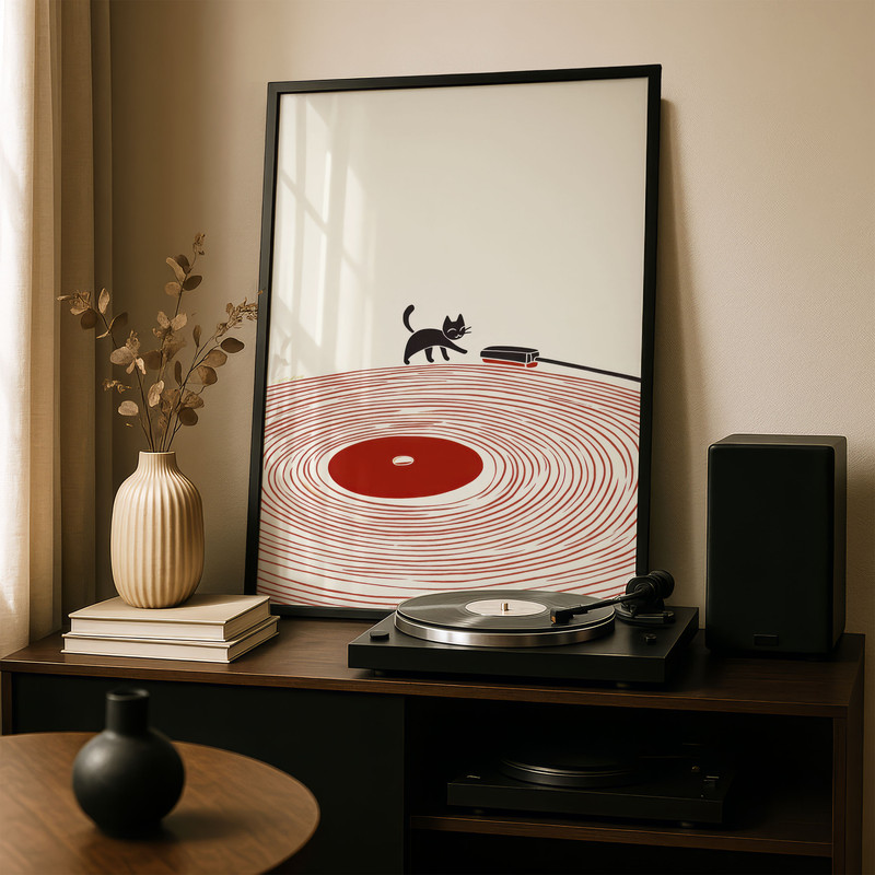 Cat vinyl print
