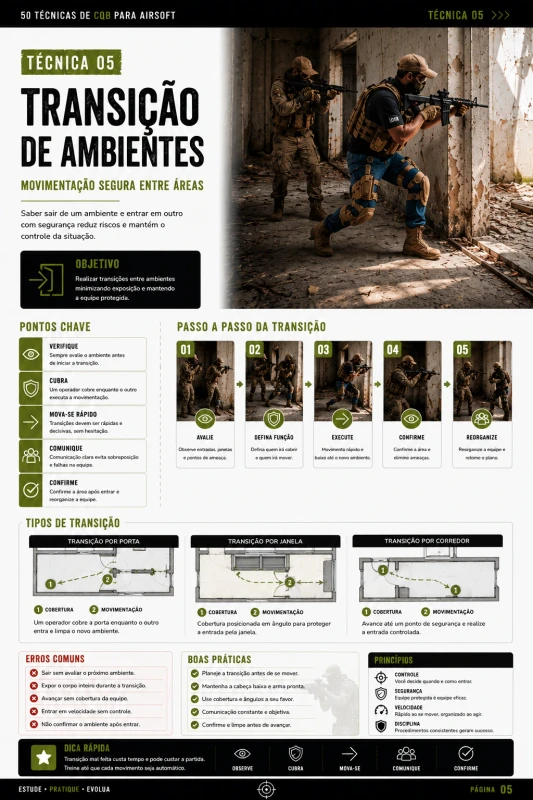 Página do guia 50 Técnicas de CQB para Airsoft