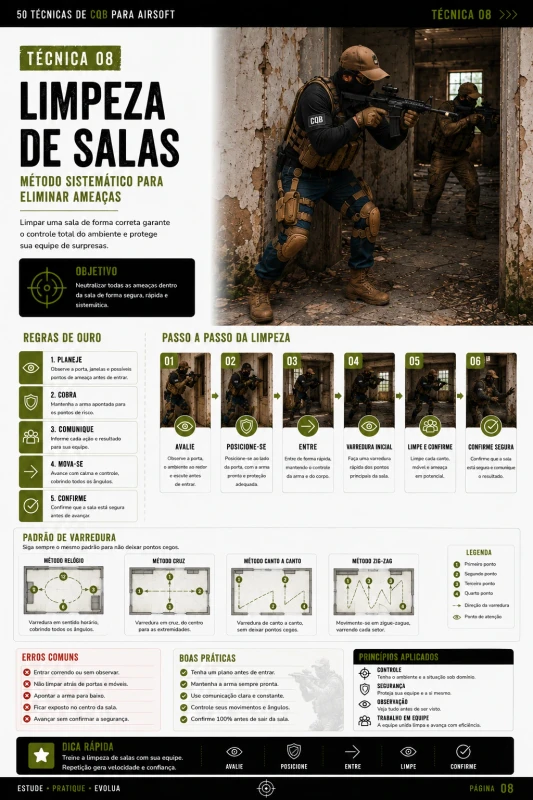 Página do guia 50 Técnicas de CQB para Airsoft