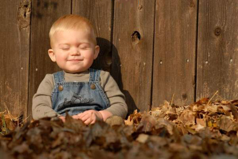 Малий медитує