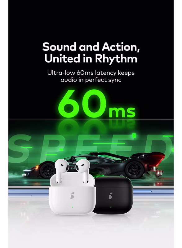 Ultra Low Latency 60ms Gaming Mode Audio Optimization