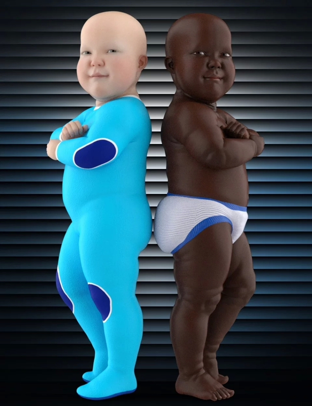 Sleepsuit and Nappy for Genesis 8 Male and Female