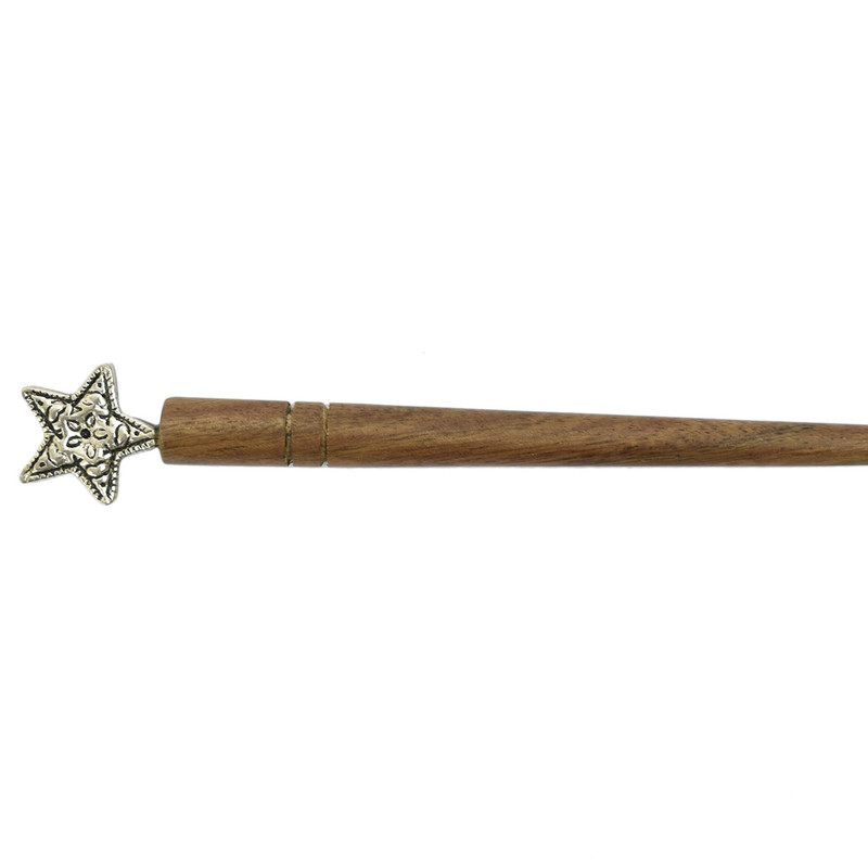 Women Juda Hair Pin Wood & Metal Handmade Beautiful Design Traditional Stick Pin - Picture 22 of 40