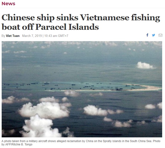 China sank VNese fishing boat near Hoàng Sa ! China-1