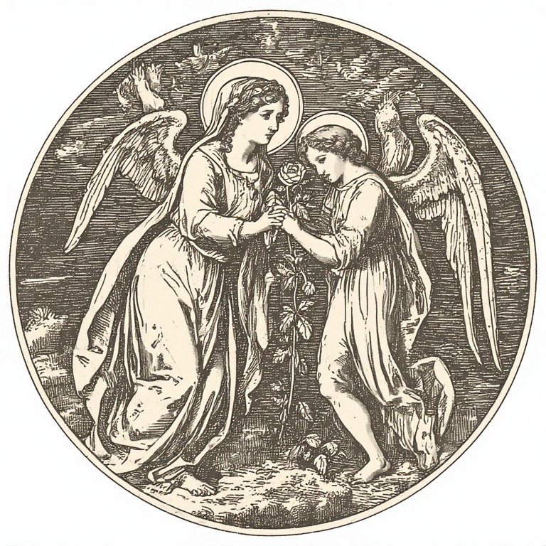 Maria-holdind-rose-and-Angel-A-(7)