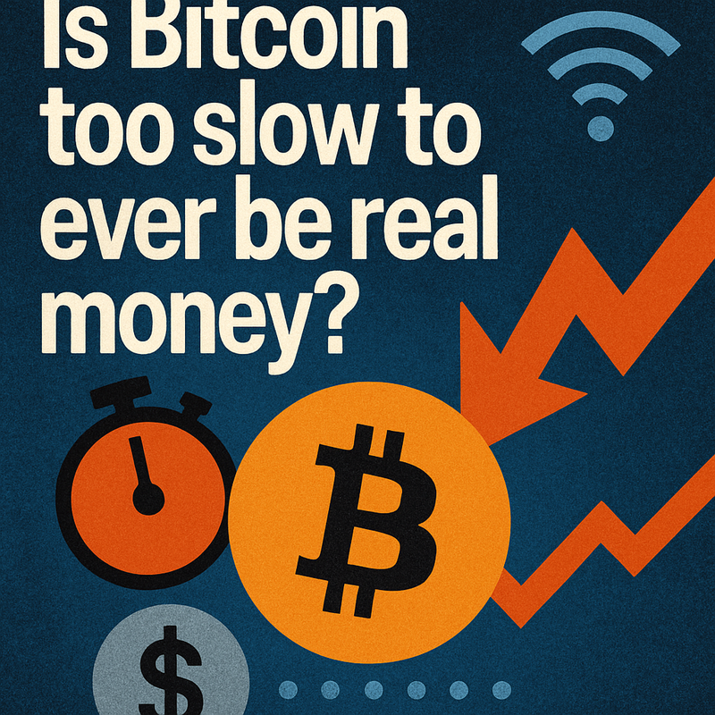 Is Bitcoin too slow to ever be real money?