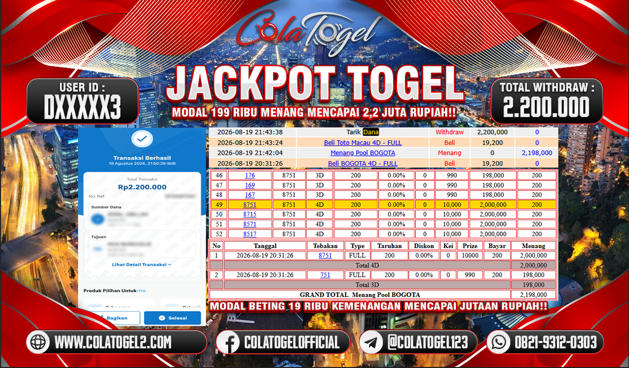 JACKPOT BOGOTA POOLS !!