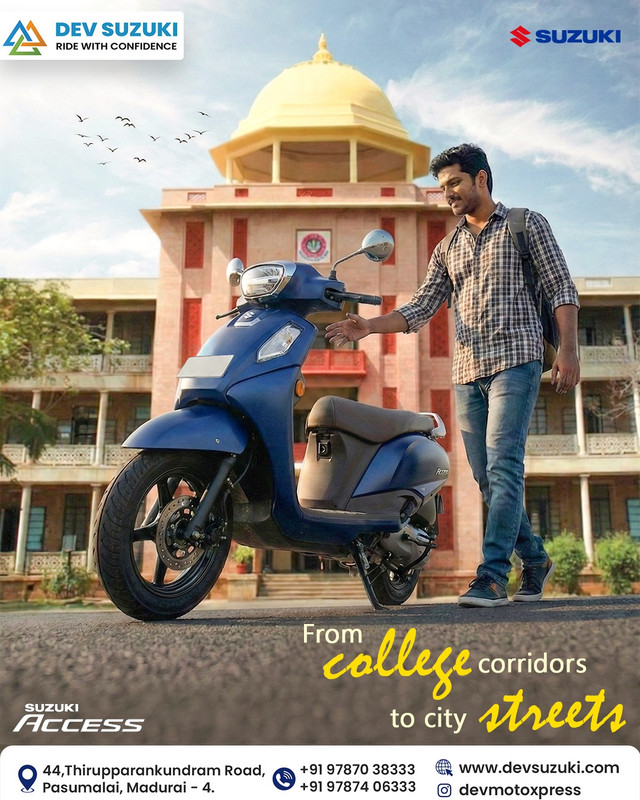 College days made easier Suzuki Access 125 the perfect unisex comfort ride for everyday camp