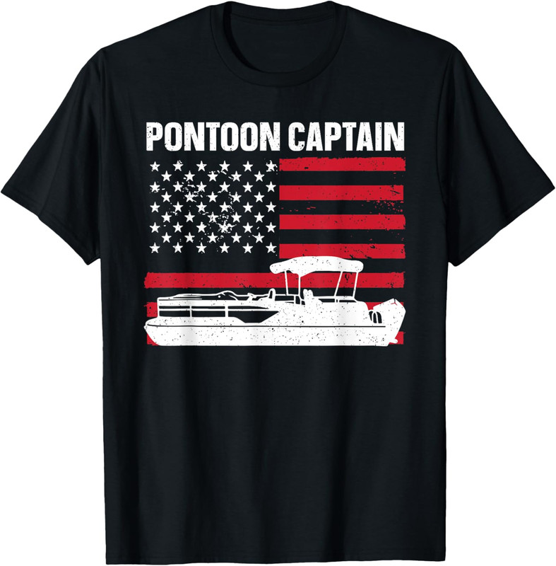 Cool Pontoon Captain Art For Pontoon Boat Captain Unisex T-Shirt