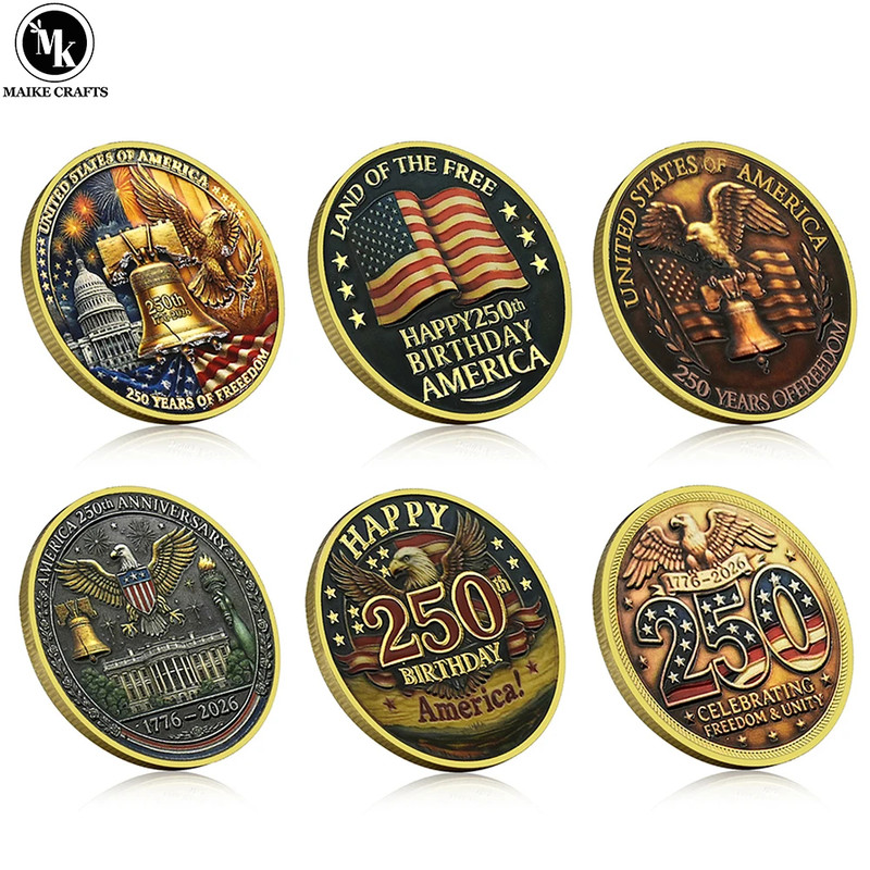 1776-2026 USA 250 Years Freedom Coin | Eagle Liberty Bell