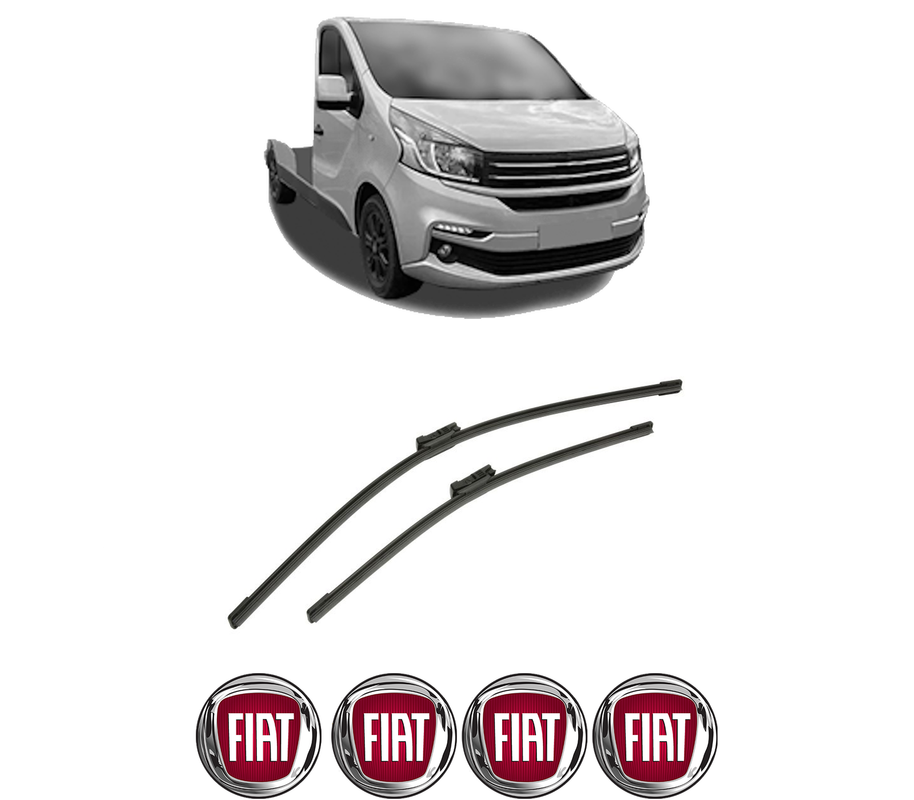 Set stergatoare auto FIAT TALENTO Platform/Chassis (296_) din 2016-2019, pentru parbriz auto, 2 bucati, Bosch Aerotwin, din cauciuc siliconat rezistent, 4 Stickere Auto FIAT