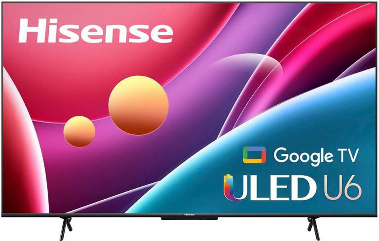 Doto: Hisense Class U6H Smart TV Quantum ULED Google TV 50 + Cupón Mercado Pago 