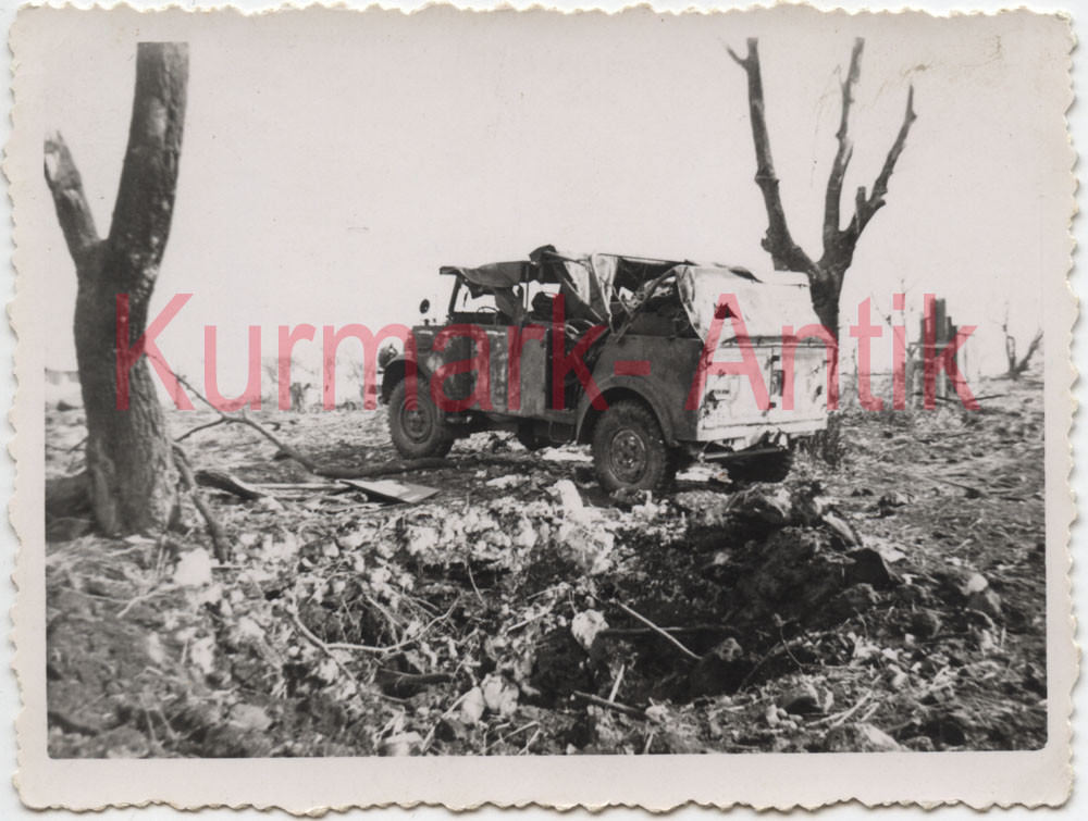 Foto Wehrmacht LKW PKW Kübel Jeep Russland Front Horch Steyr