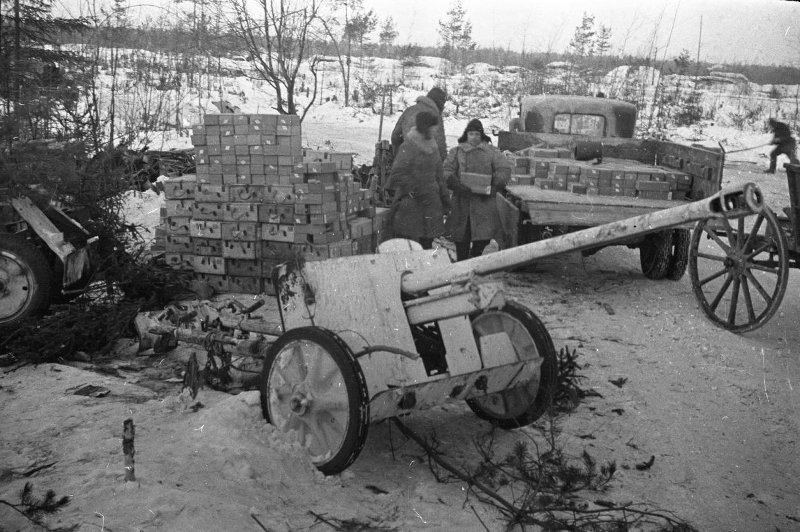 Некоторые трофеи, взятые нашими войсками при прорыве и снятии блокады Ленинграда.1