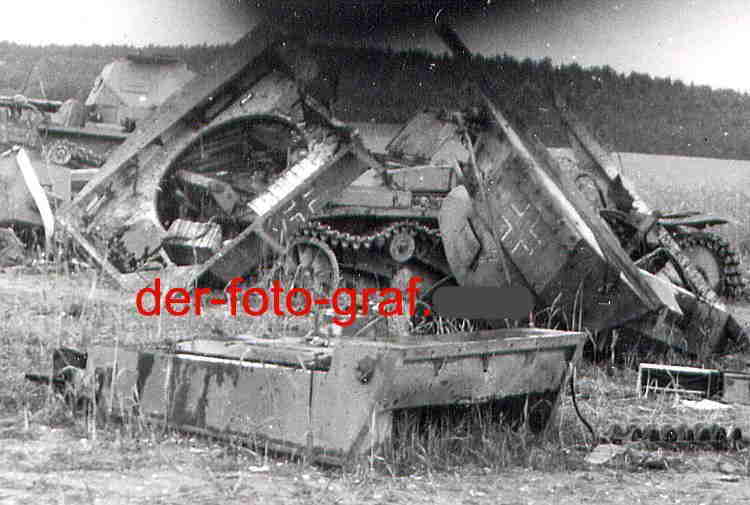 Foto, deutsche Panzer, zerstört, um 1941