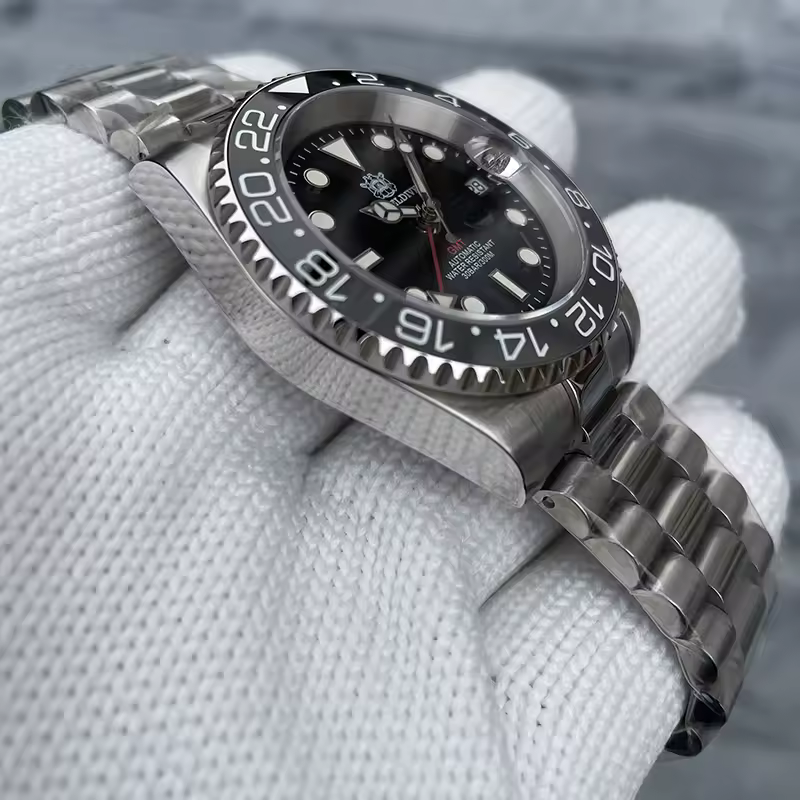 Steeldive SD1993 Black Sub GMT 300M Automatic Diver Watch photo 3