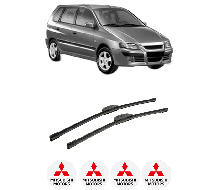 Set stergatoare auto MITSUBISHI SPACE STAR MPV (DG_A) din 1998-2004, pentru parbriz auto, 2 bucati, Bosch Aerotwin Retrofit, din cauciuc siliconat rezistent, 4 Stickere Auto MITSUBISHI