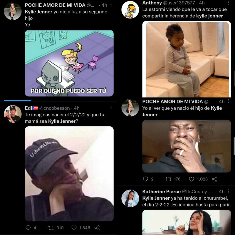 El nacimiento del segundo bebe de Kylie Jenner desata ola de memes en Internet